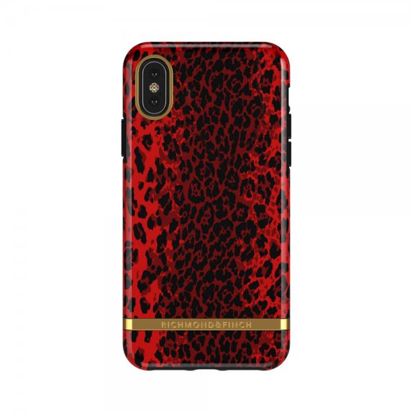 iPhone X/Xs Skal Red Leopard
