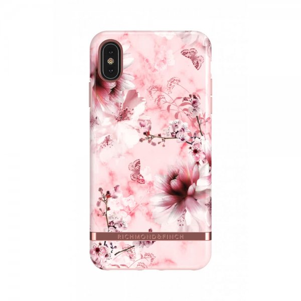 iPhone Xs Max Skal Pink Marble Floral