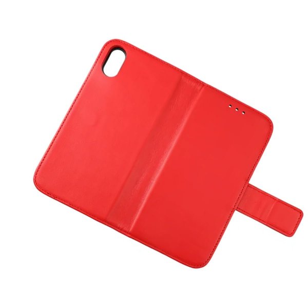iPhone X/iPhone Xs Fodral Äkta Läder Röd
