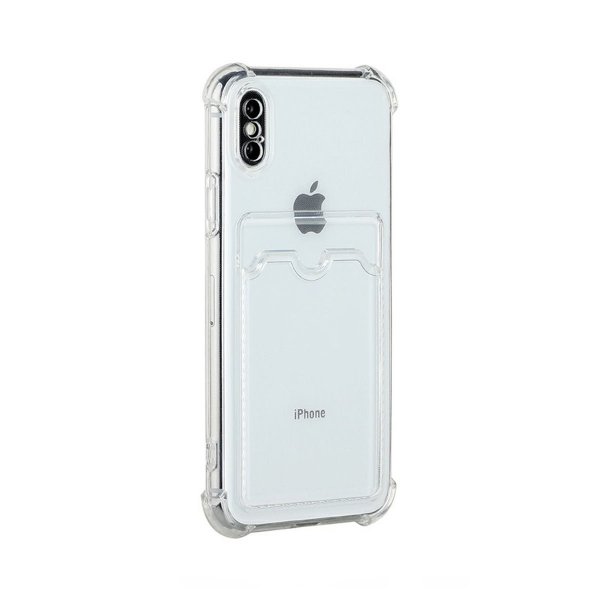 iPhone X/iPhone Xs Skal Korthållare Stöttåligt Transparent