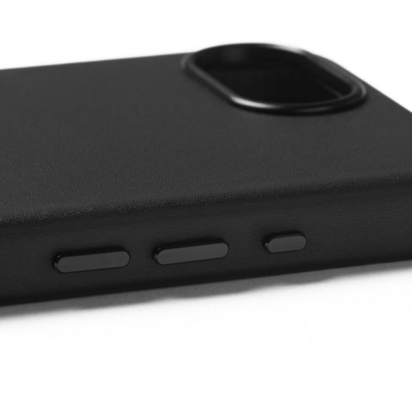 iPhone 16e/17e Skal Full Leather Case MagSafe Svart