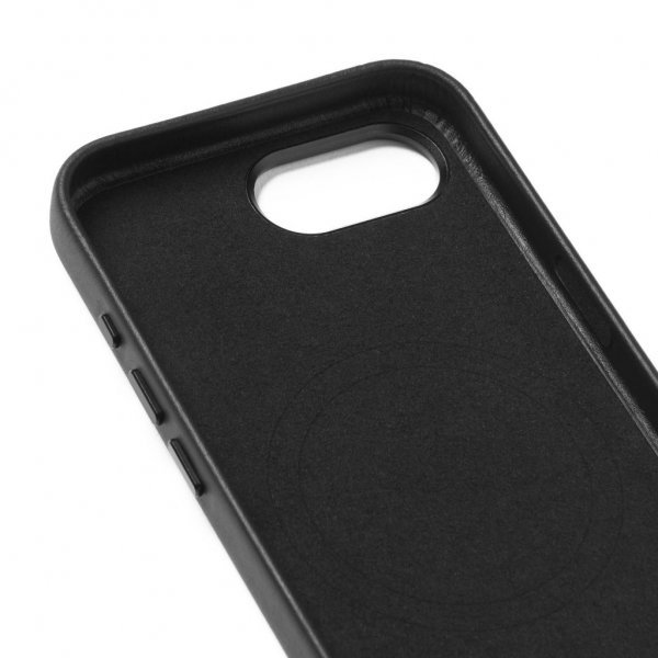 iPhone 16e/17e Skal Full Leather Case MagSafe Svart