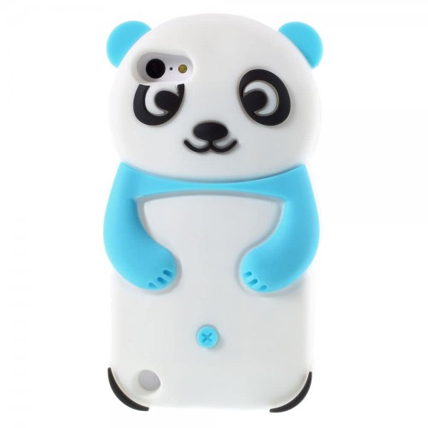 iPod Touch 2019 Skal Silikon 3D Panda Vit Blå