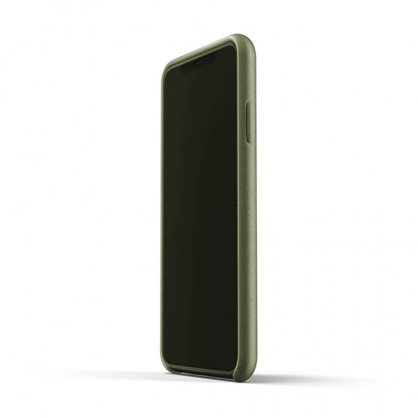 iPhone Xs Max Skal Full Leather Case Olive Green