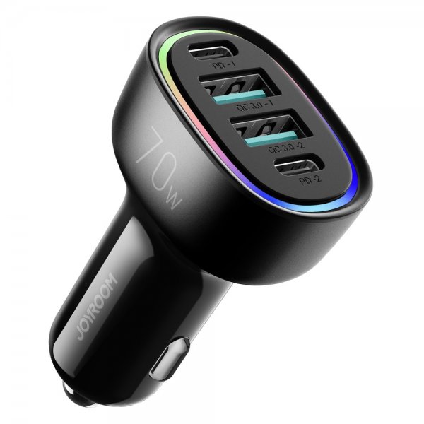 Billaddare JR-CL29 70W 4 Port Car Charger