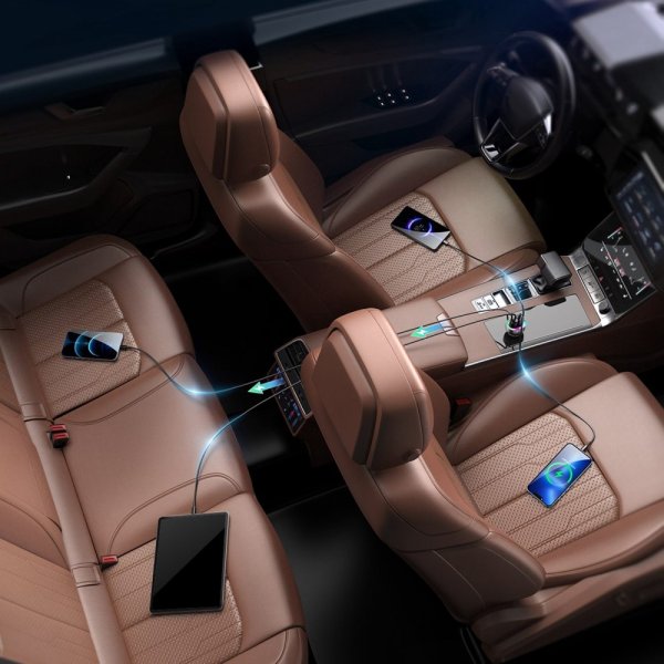 Billaddare JR-CL29 70W 4 Port Car Charger