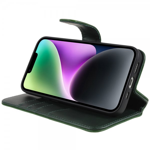 iPhone 14 Plus Fodral Essential Leather Juniper Green