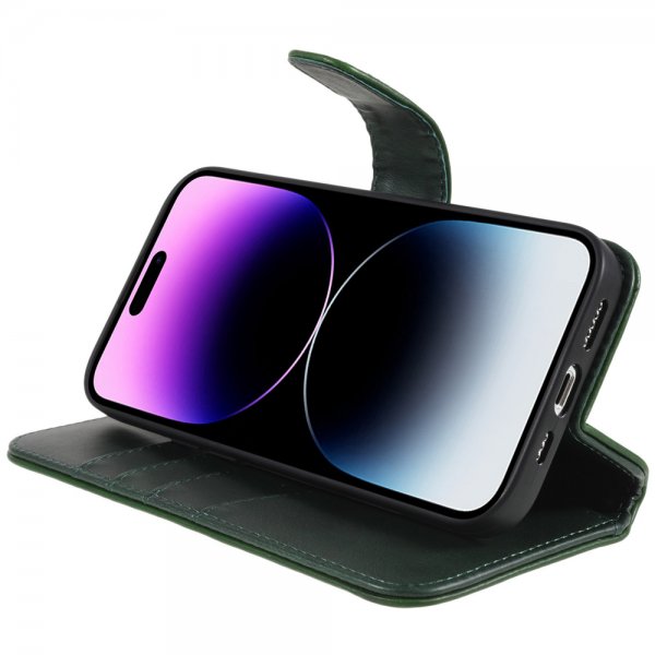 iPhone 14 Pro Max Fodral Essential Leather Juniper Green