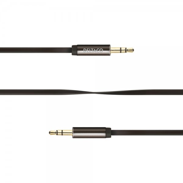 Kabel 3.5mm Stereo Audio Cable 1m Svart