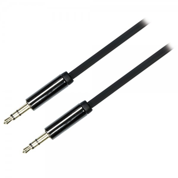 Kabel 3.5mm Stereo Audio Cable 1m Svart