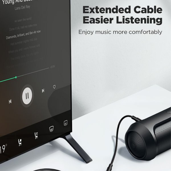 Kabel AUX Audio Extension Cable 3.5mm 1.2m