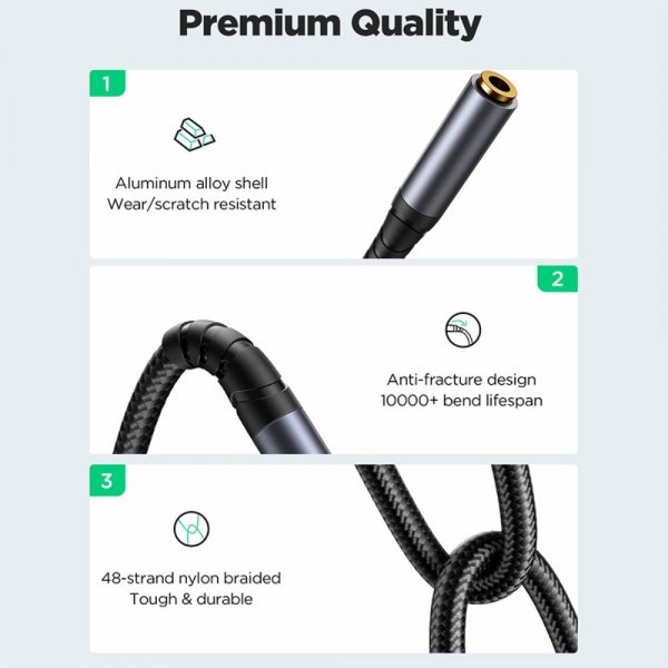 Kabel AUX Audio Extension Cable 3.5mm 1.2m