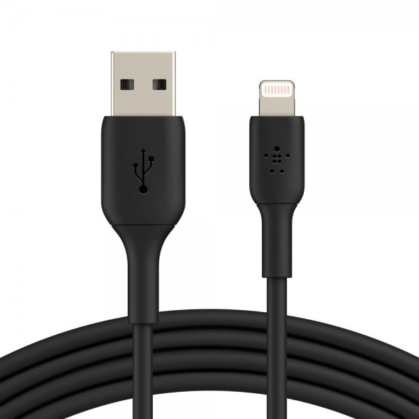 Kabel BOOST CHARGE Lightning till USB-A 1 meter Svart