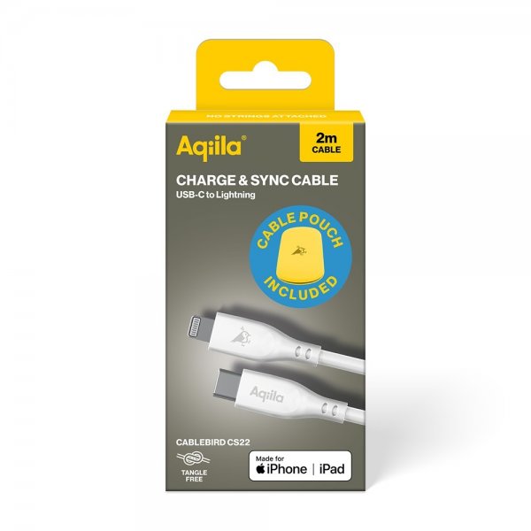 Kabel Cablebird CS22 USB-C till Lightning 60W 2m Vit