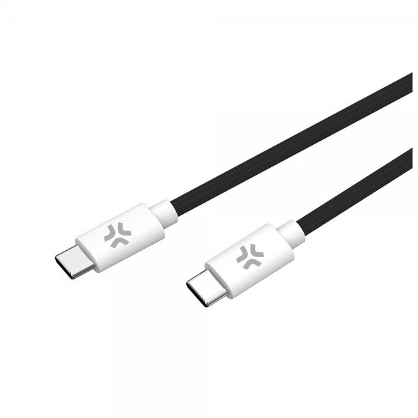 Kabel Cotton Braided USB-C till USB-C 1.5m Svart