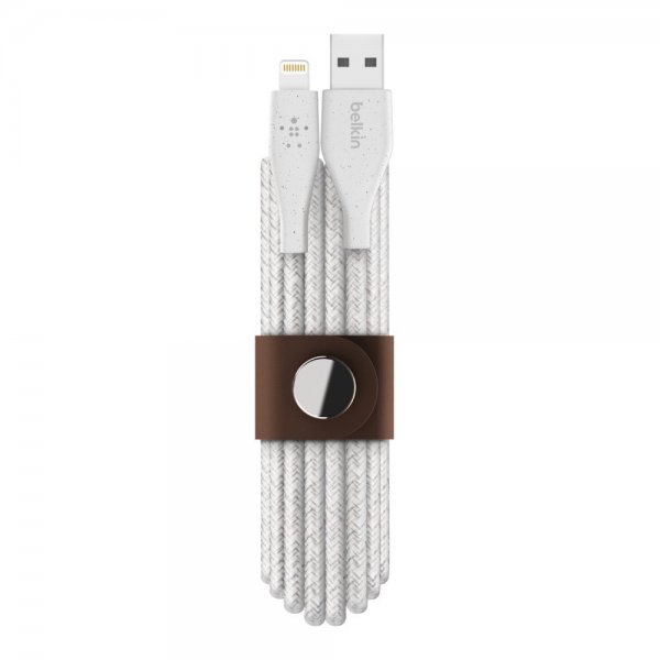 Kabel DuraTek Plus Lightning till USB-A 1.2 meter Vit