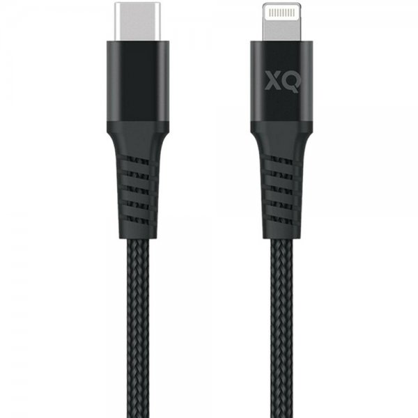 Kabel Flätad USB-C till Lightning 2m Svart