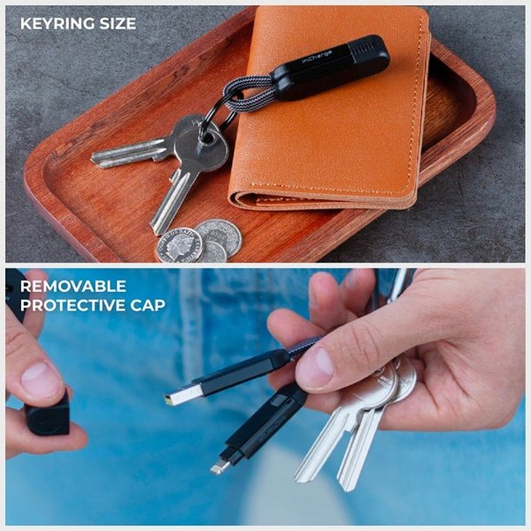Kabel inCharge X Keyring 100W 6in1 Lava Black