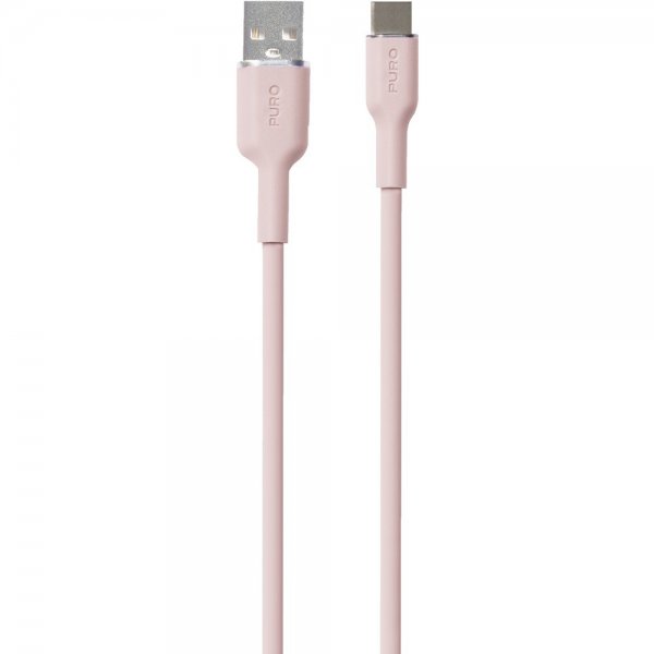 Kabel Soft Charge & Sync Cable USB-A/USB-C 1.5m Rosa