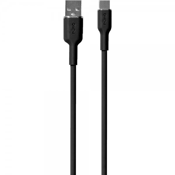 Kabel Soft Charge & Sync Cable USB-A/USB-C 1.5m Svart