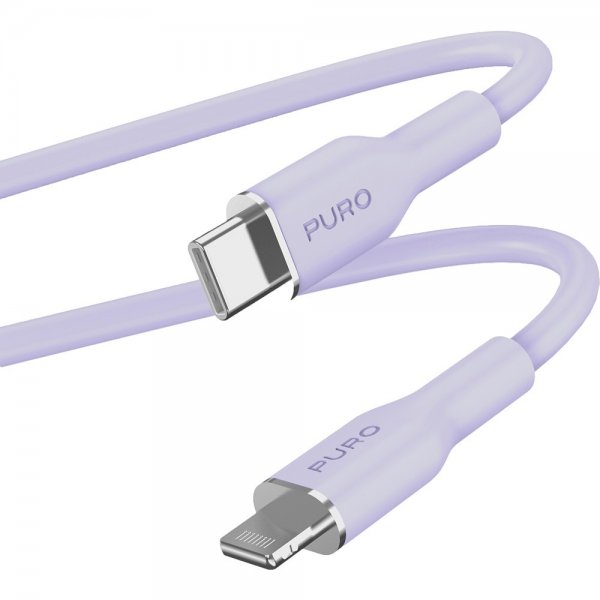 Kabel Soft Charge & Sync Cable USB-C/Lightning 1.5m Lavender