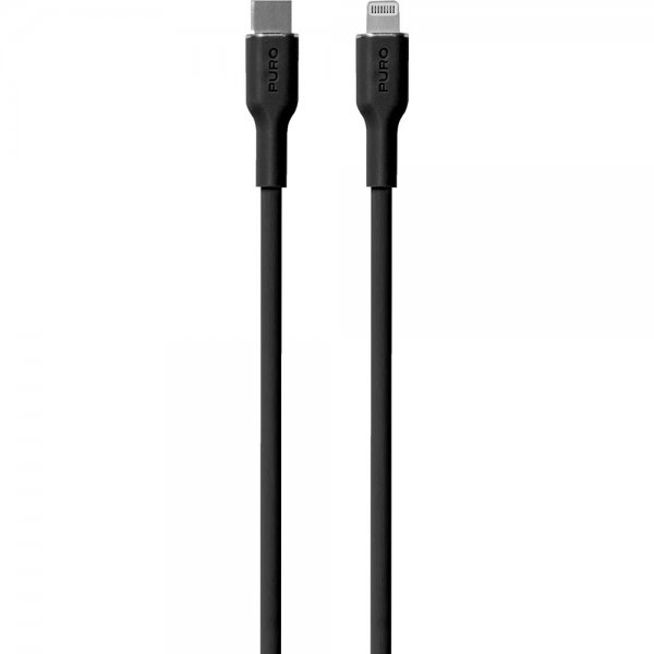 Kabel Soft Charge & Sync Cable USB-C/Lightning 1.5m Svart