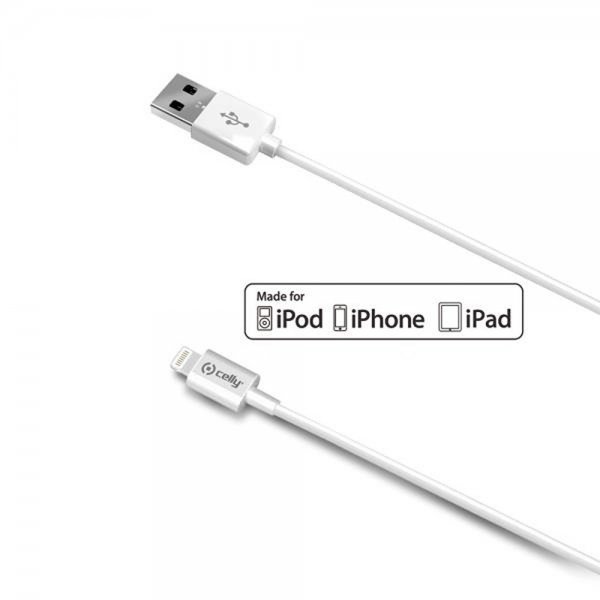 Kabel USB-A till Lightning 2m Vit