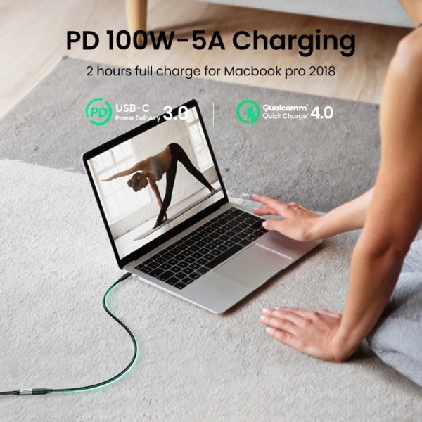 Kabel USB-C Extension Cable 100W 4K 1m