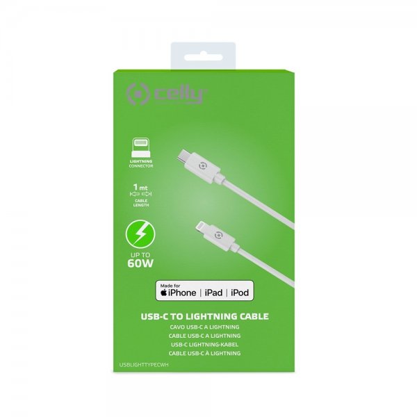 Kabel USB-C till Lightning 1M Vit