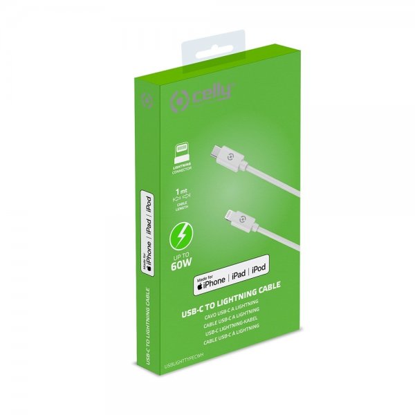 Kabel USB-C till Lightning 1M Vit