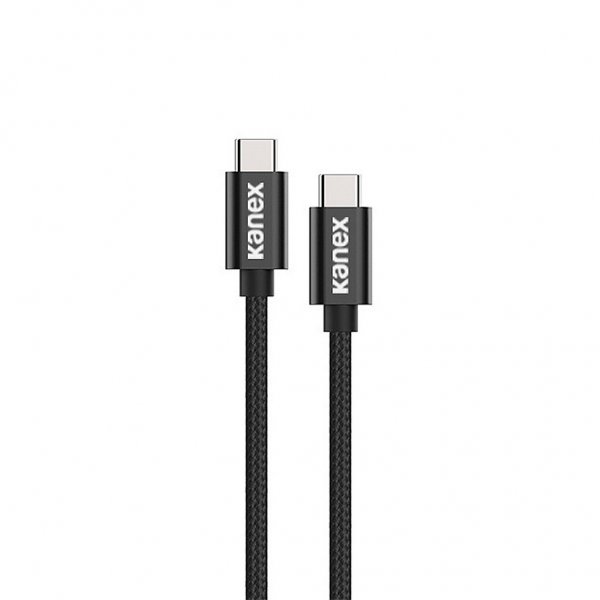DuraBraid USB-C till USB-C kabel 1 meter Svart