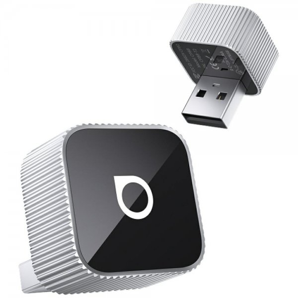 Mini Cube Trådlös CarPlay/Android Auto Adapter Silver