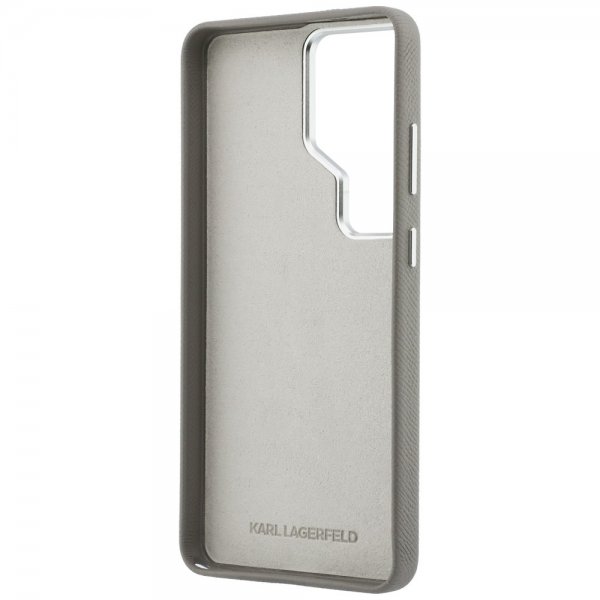 Samsung Galaxy S26 Ultra Skal Saffiano Karl & Choupette Silver