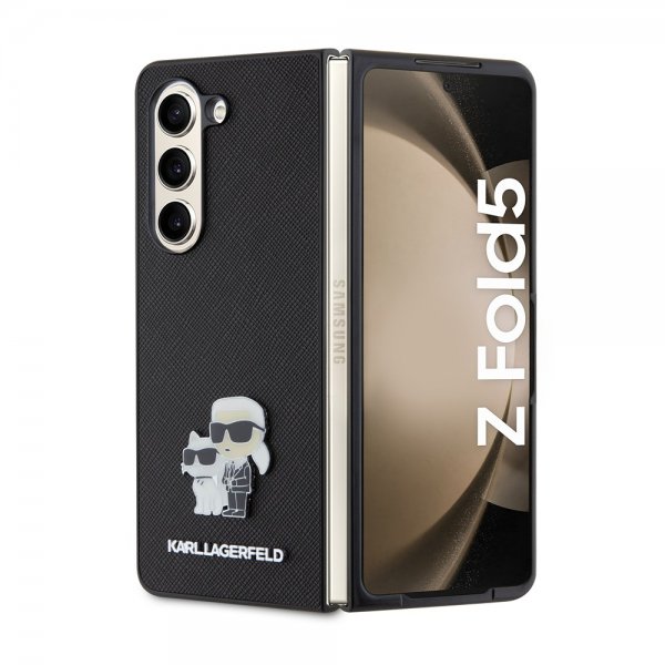 Samsung Galaxy Z Fold 5 Skal NFT Karl & Choupette Pin Saffiano Svart