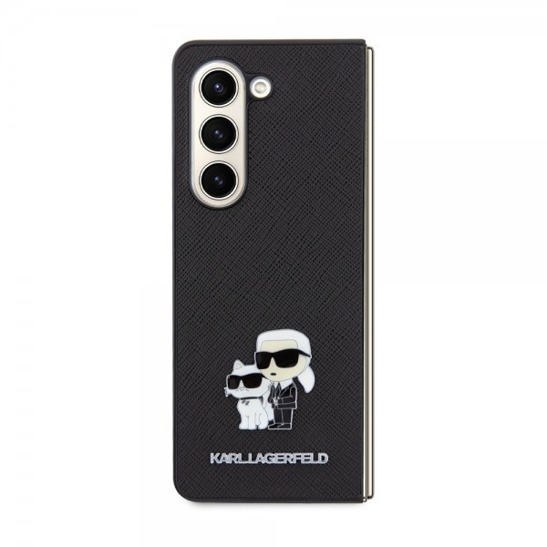 Samsung Galaxy Z Fold 5 Skal NFT Karl & Choupette Pin Saffiano Svart