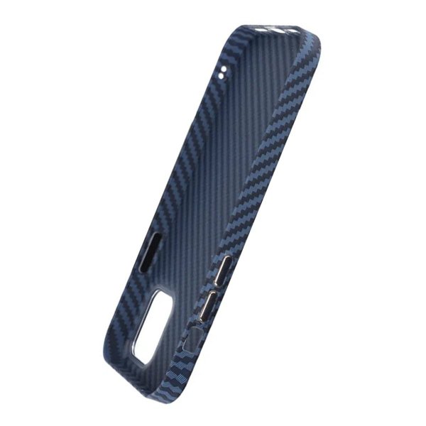 iPhone 13 Pro Max Skal Kolfibermönster Blå