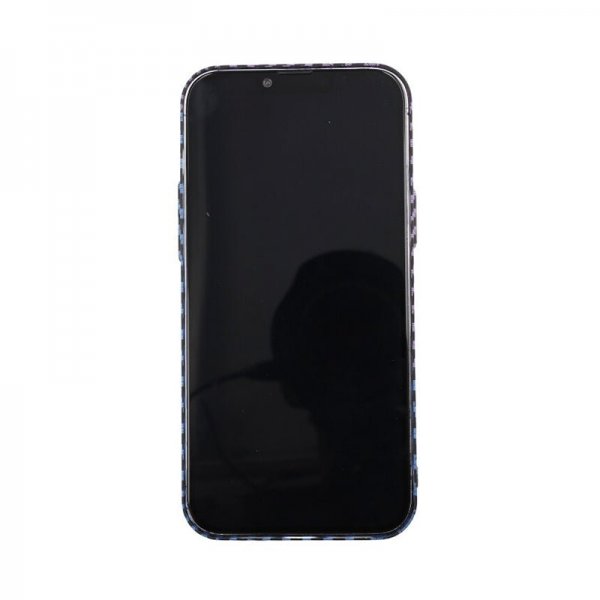 iPhone 13 Pro Max Skal Kolfibermönster Blå Lila