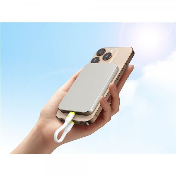 Kompakt USB-C Kabel 10 cm Vit