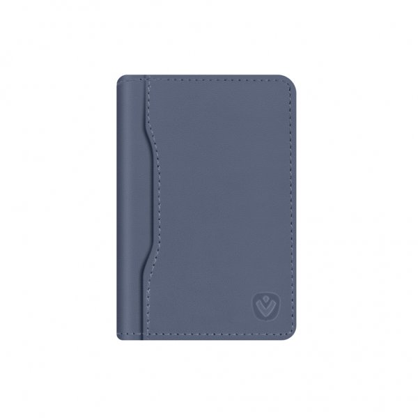 Korthållare Card Wallet Snap Leather Blå