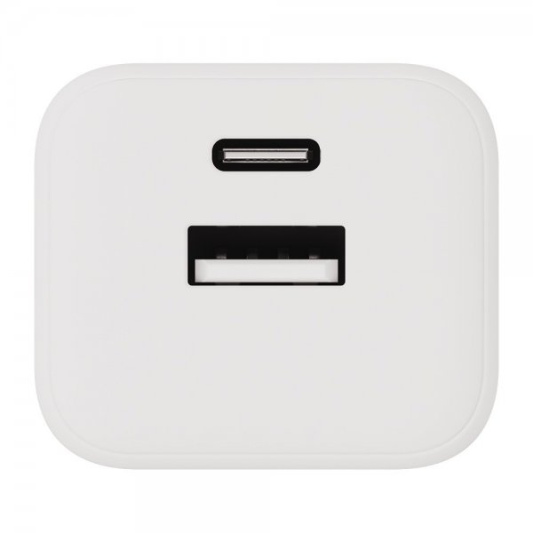 Laddare 35W Dubbel USB-C/USB-A GaN Vit