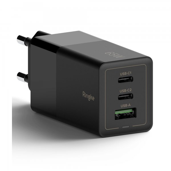 Laddare 65W GaN 3ports Fast Charger