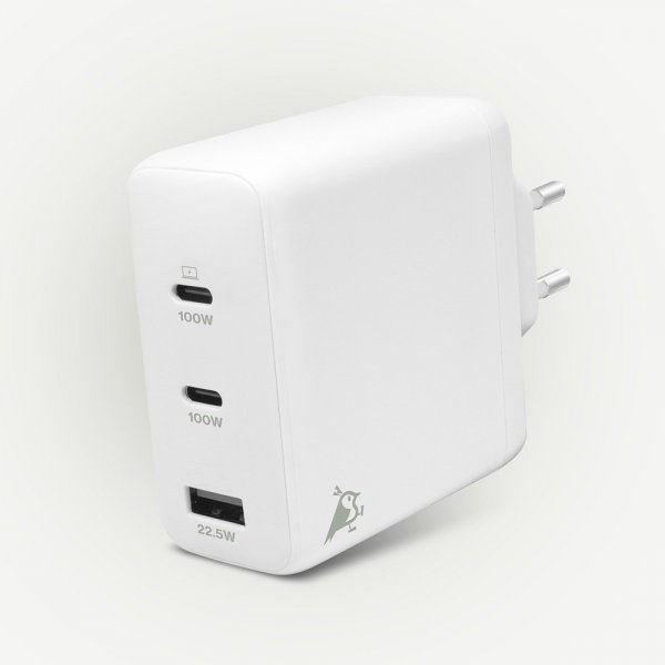 Laddare Chargebird W120 GaN 120W Vit