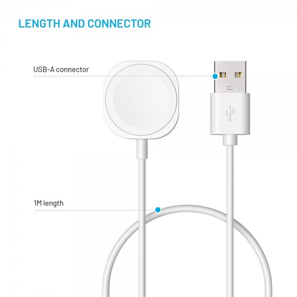 Laddare för Apple Watch USB-A 1m