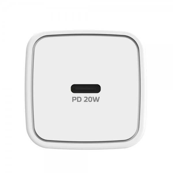 Laddare med USB-C kabel TC1C20WTYPEC 20W Vit