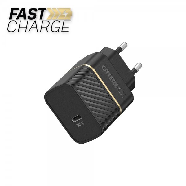 Laddare Wall Charger 30W GaN USB-C PD Black Shimmer