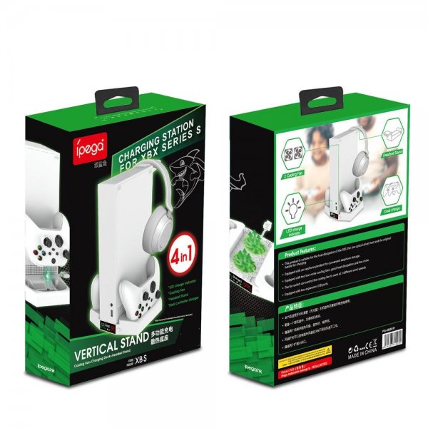 Laddningshub med fläkt för Xbox Series S och 2 Kontroller