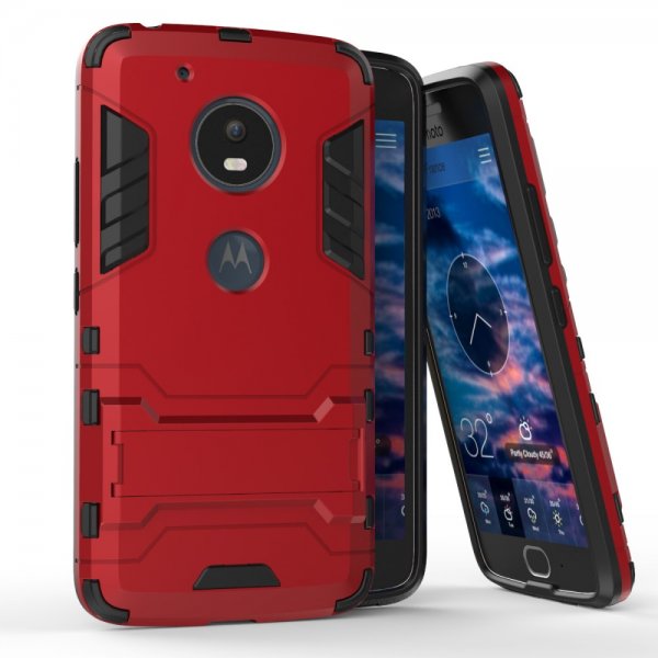 Motorola Moto G5 Skal Armor TPU Hårdplast Röd
