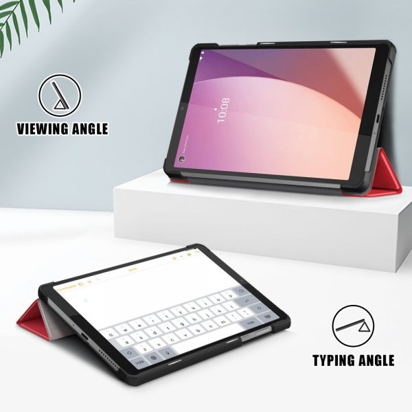 Lenovo Tab M8 (4th gen) TB300 Fodral Trifold Röd