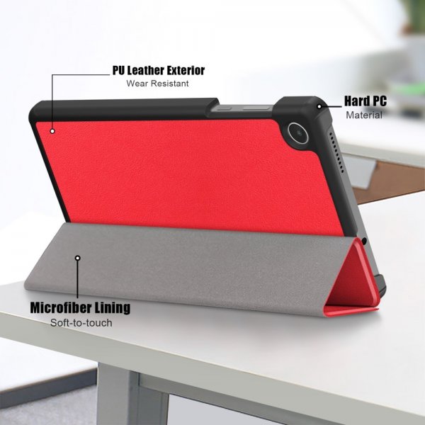 Lenovo Tab M8 (4th gen) TB300 Fodral Trifold Röd