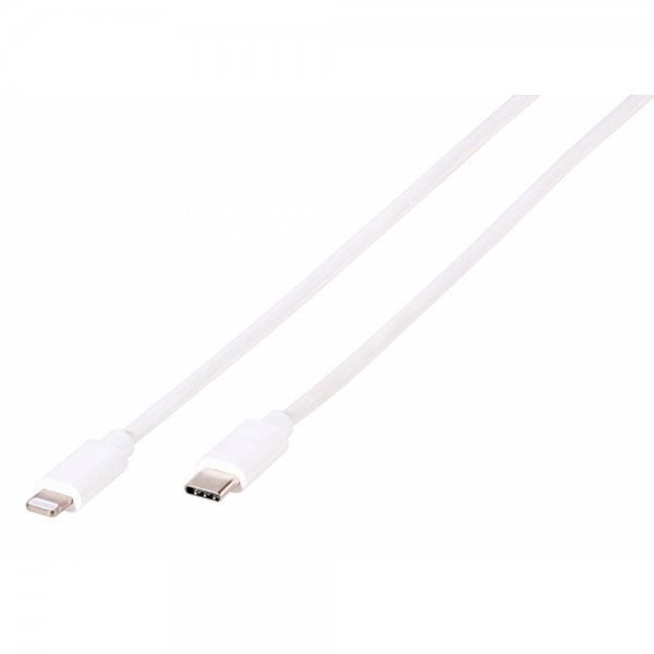 Lightning till USB-C Kabel 2 meter Hvid